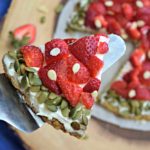 Strawberry Seed Pizza is a beautiful, summery dessert that is gluten-free, sugar-free, and dairy-free. Paleo diet friendly too.