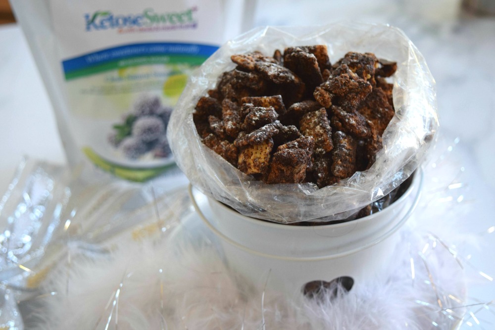 Sugar Free Chocolate Puppy Chow with Collagen