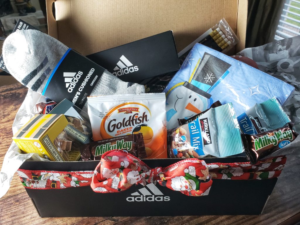 Stuff adidas box for christmas stocking
