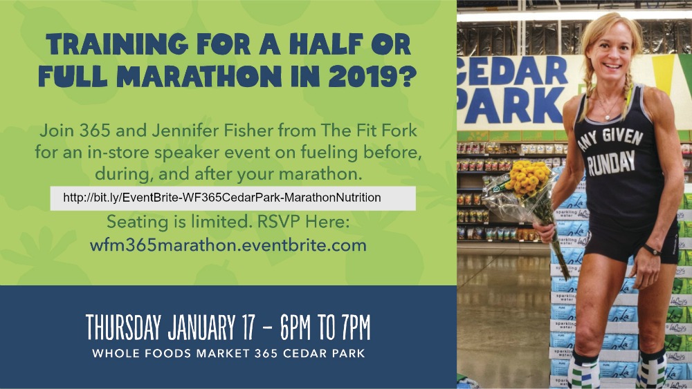 Whole Foods 365 Cedar Park Marathon Nutrition Talk Jennifer Fisher TheFitFork