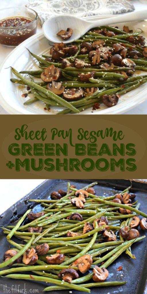 green beans and mushrooms -- a quick, healthy side dish for weekday meals and special occasions. 