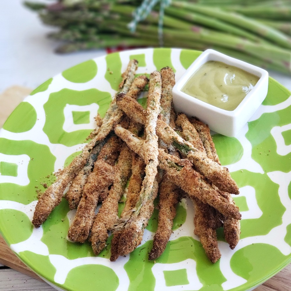 Asparagus Fries for Air Fryer - keto, whole30 and paleo compliant