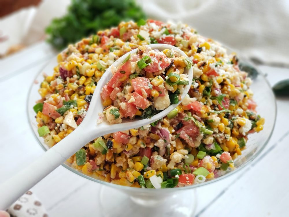 Fiesta Roasted Corn Salad - Mexican-inspired side dish