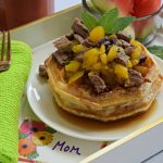 Steak and Waffles with Mango Mint Syrup