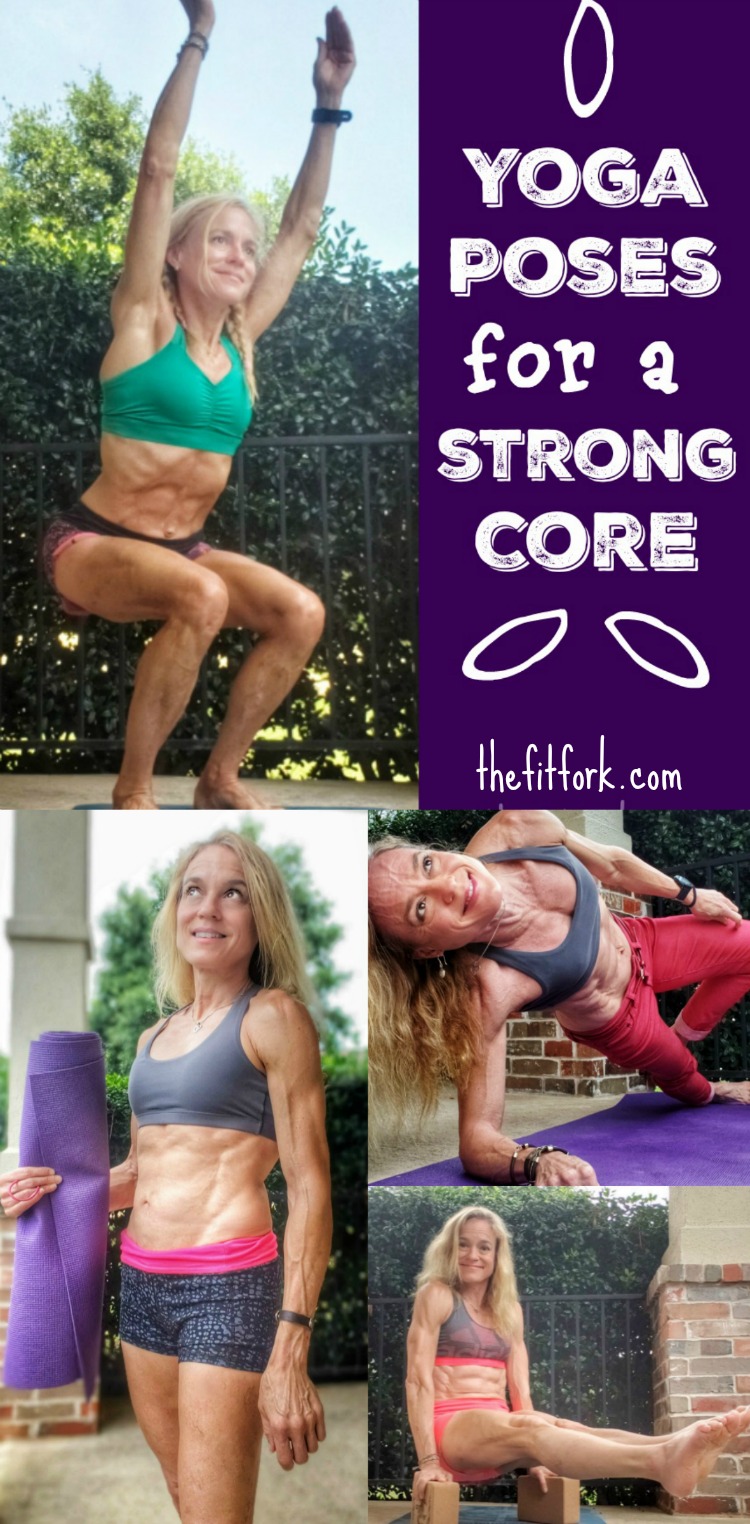 12 yoga poses for strong core Royalty Free Vector Image