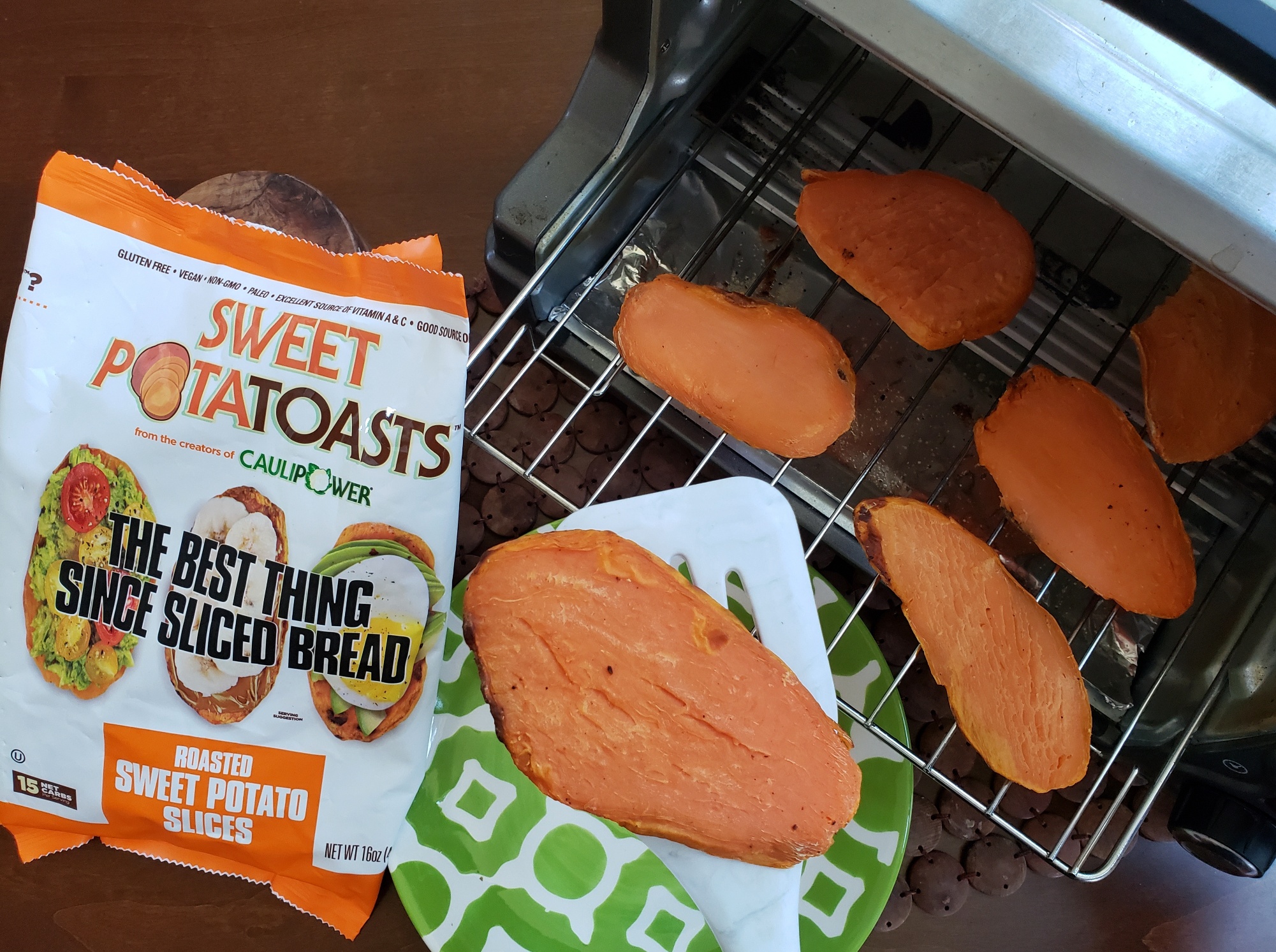 Sweet PotaTOASTS cook in a toaster oven, pop up toaster, regular oven or even air fryer.