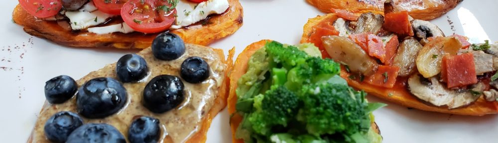 Toppings for sweet potato toasts -- ideas to fit a variety of diets including paleo, gluten-free, whole30, and more.