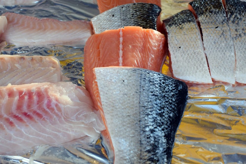 salmon fresh at market