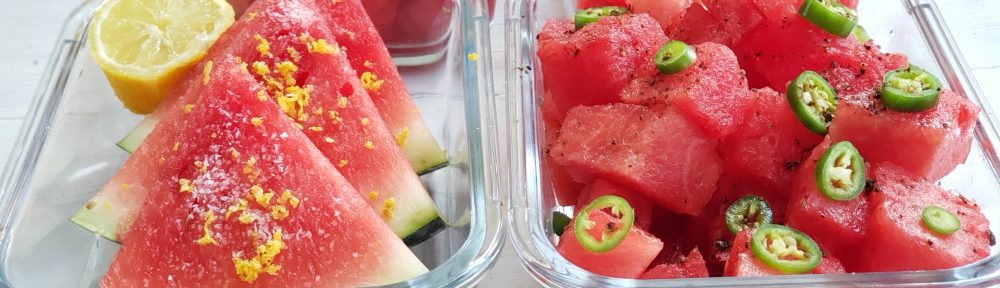 Watermelon seasoned four ways