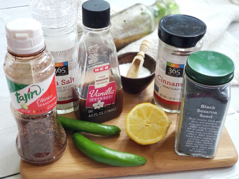 different spices and seasonings to put on watermelon