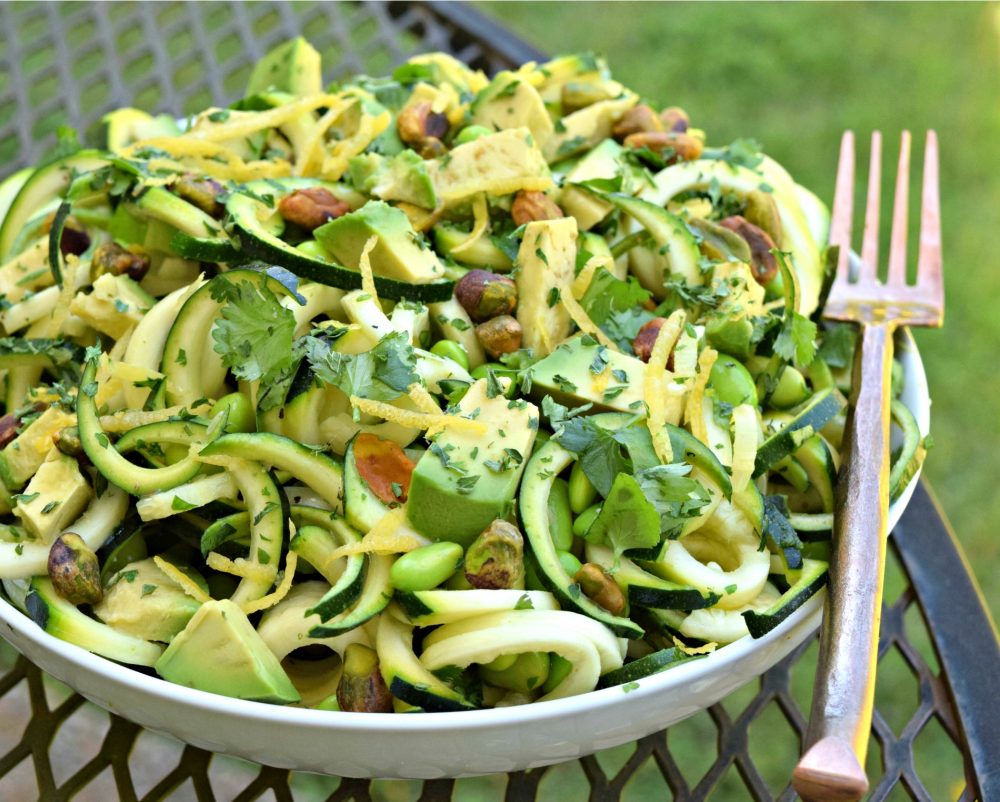 Green Glow Zucchini Salad with Lemon Gremolata Dressing is a yummy summer dish that is Paleo, Vegan, Gluten-free and super easy to make.