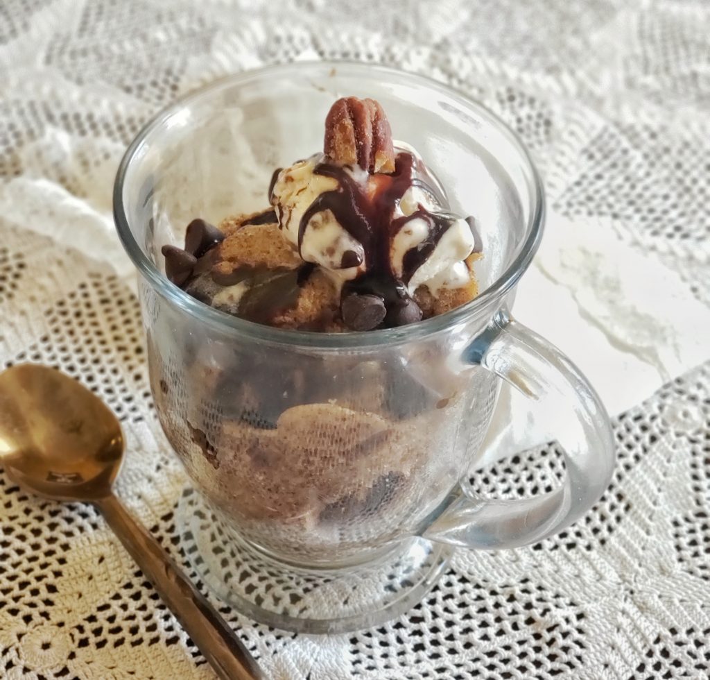 Nut Butter Mug Cake with Topping