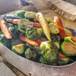 Salted Honey Butter Brussels Sprouts & Carrots