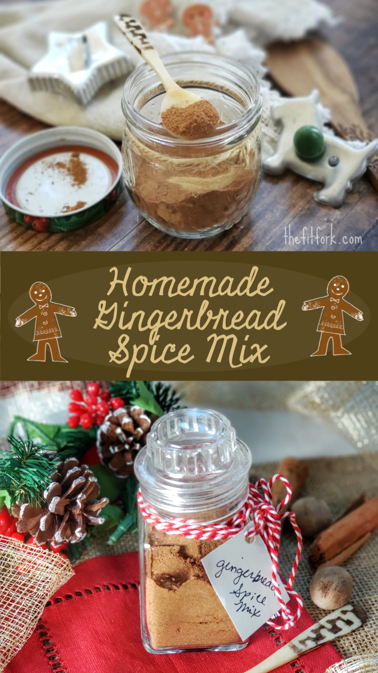 Homemade Gingerbread Spice is simple to mix up to spice up all sort of holiday recipes -- I share a dozen ideas, everything from latte and smoothies to sweet potatoes, baked pears and peanut butter.