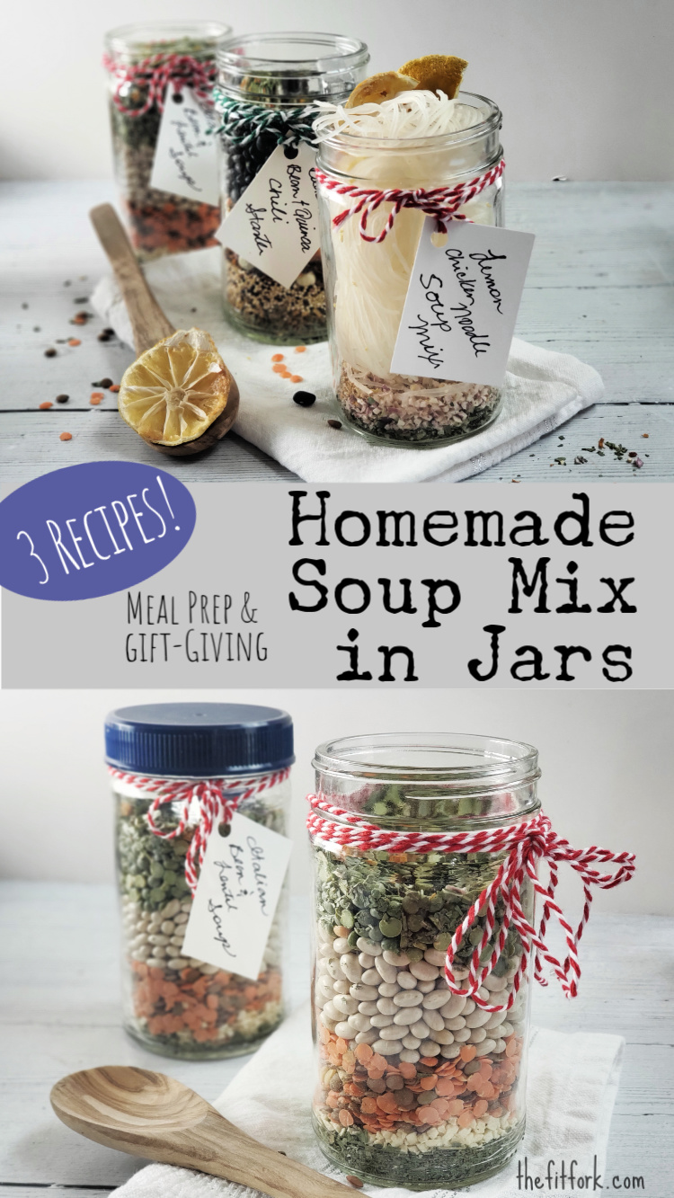 Homemade Soup Mixes in Jars! Layer up in pretty jars for gift-giving, perfect for the holidays, hostess gifts, new-neighbor gifts, or just to stock your own pantry!