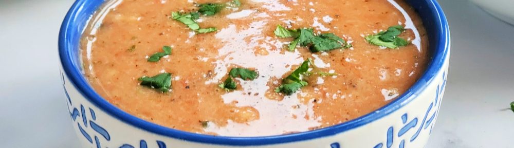 Creamy Tomato Cauliflower Soup - Dairy Free, Gluten Free, Vegan, Paleo