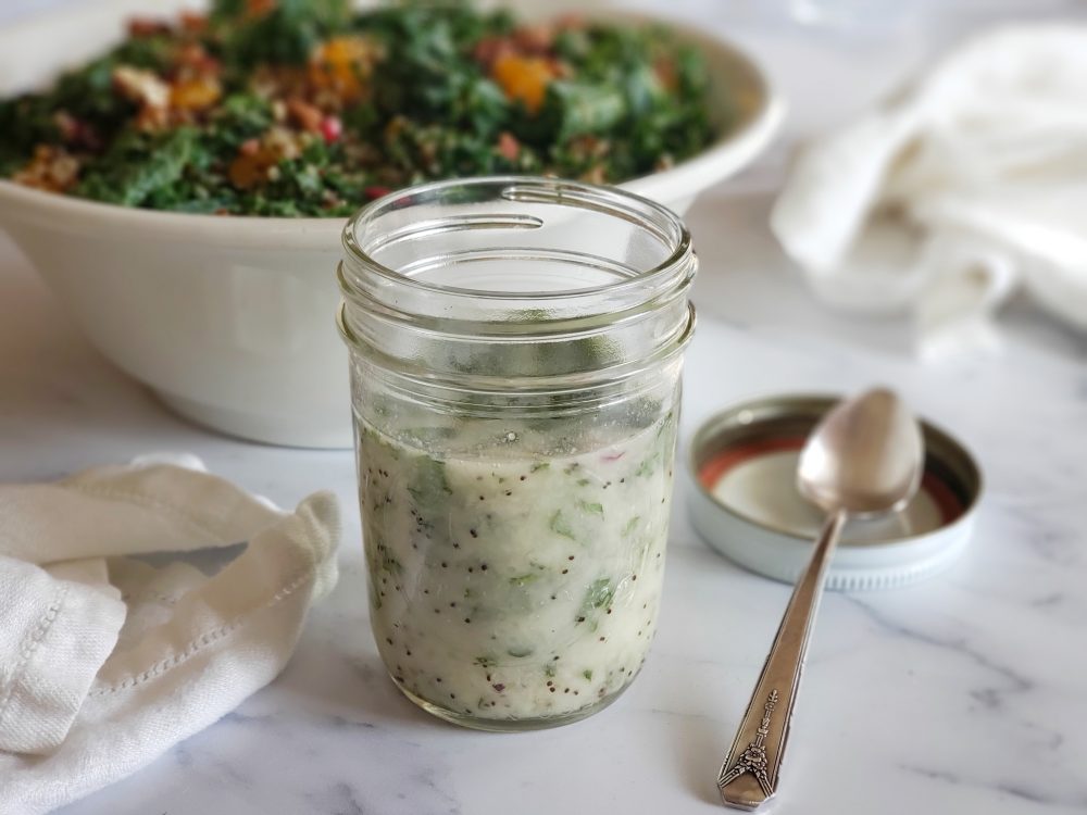 Minty Poppyseed Dressing for Clementine Kale Quinoa Salad 