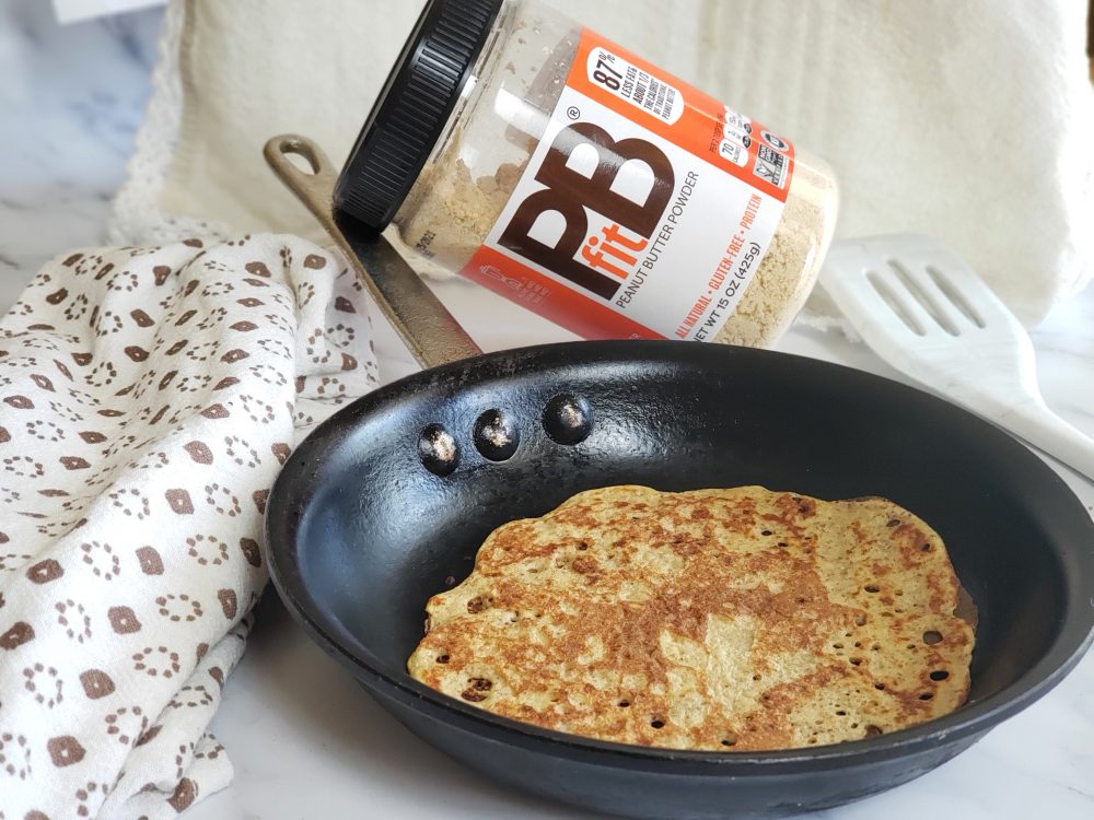 Peanut Butter Protein Crepes with PB fit - gluten free and low carb