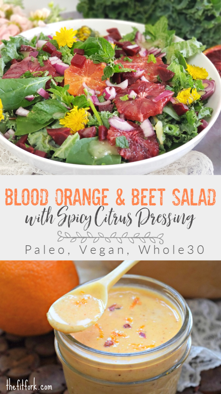 Blood Orange & Beet Salad with Spicy Citrus Dressing - Paleo, Vegan and Whole30