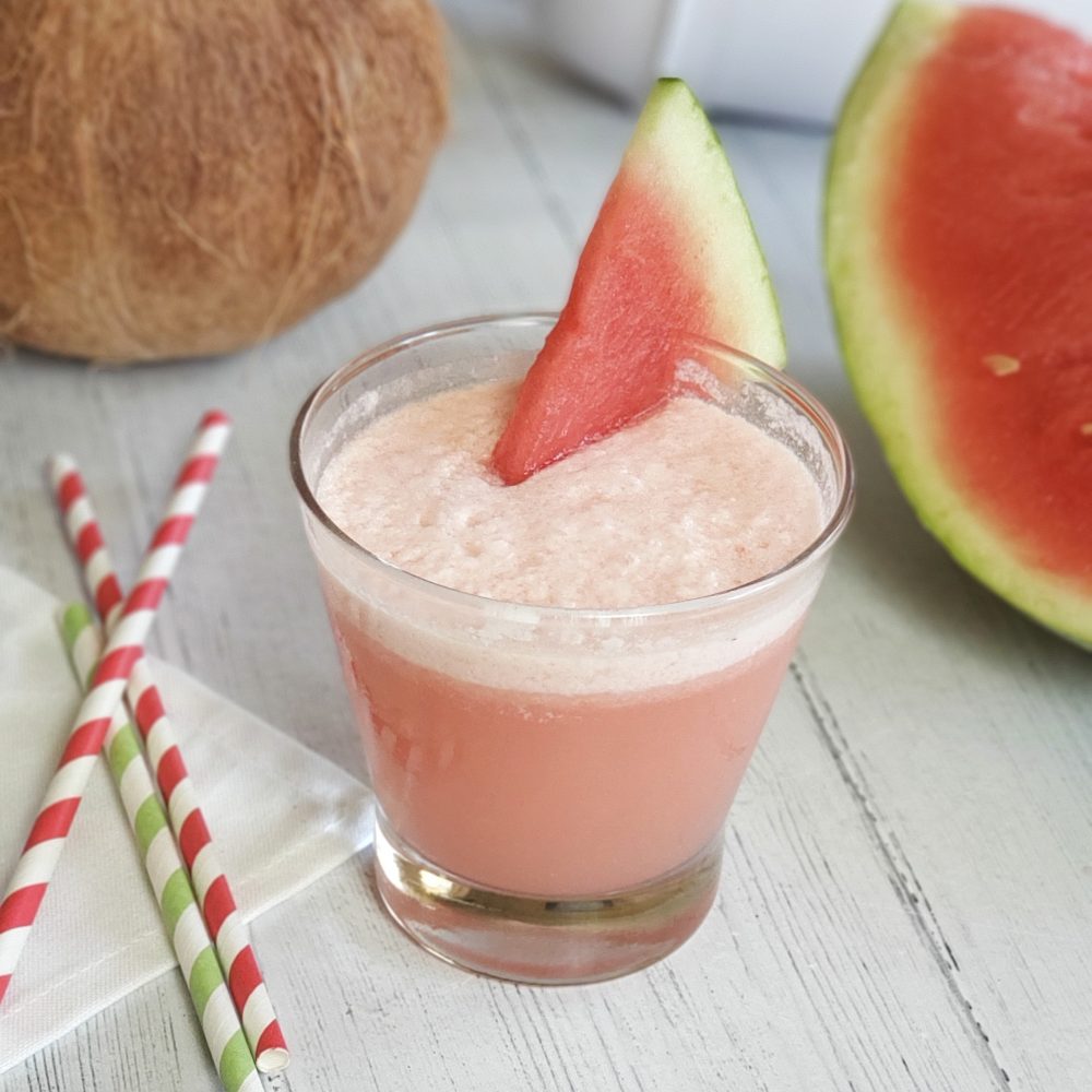 Watermelon Coconut Cream Soda - Paleo, Vegan, Dairy-free and no-added sugar. A delicious mocktail or beverage for the kids.