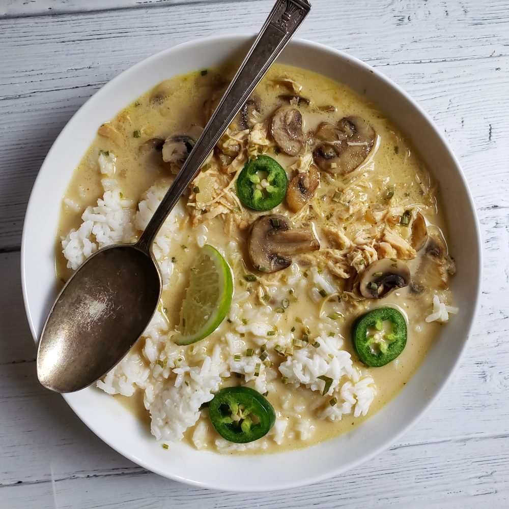 Chicken Coconut Soup with rice 