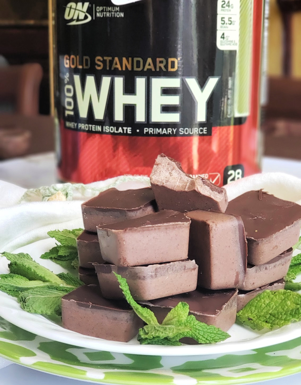 Chocolate Mint Protein Powder Fat Bombs
