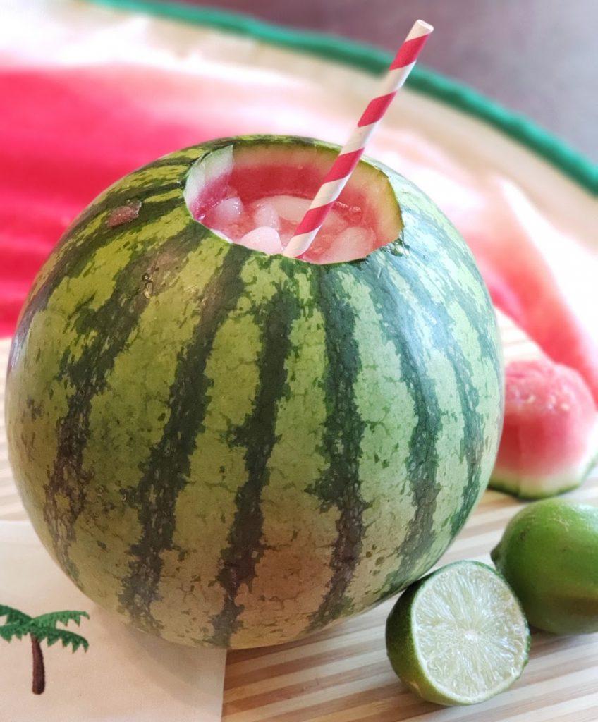 How to Make a Watermelon Margarita IN a Watermelon - thefitfork.com