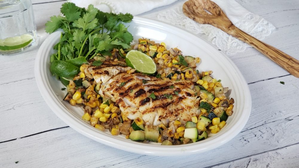 Chipotle Lime Cod with Veggies 