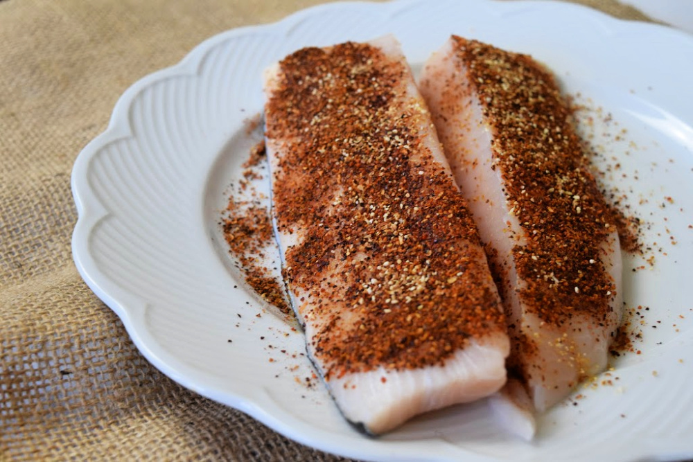 ablefish rubbed with Merken Chile blend
