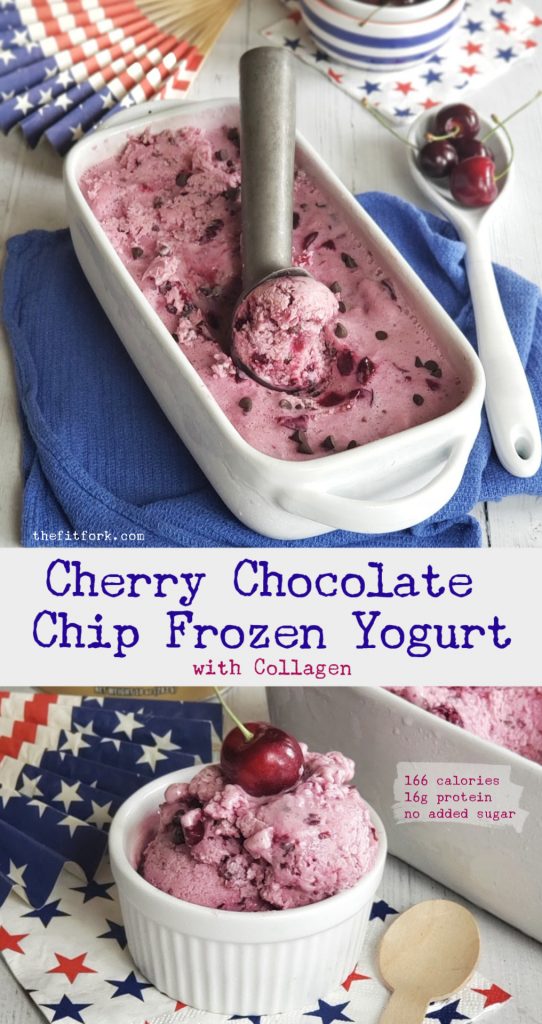 Cherry Chocolate Chip Frozen Yogurt with Collagen pin