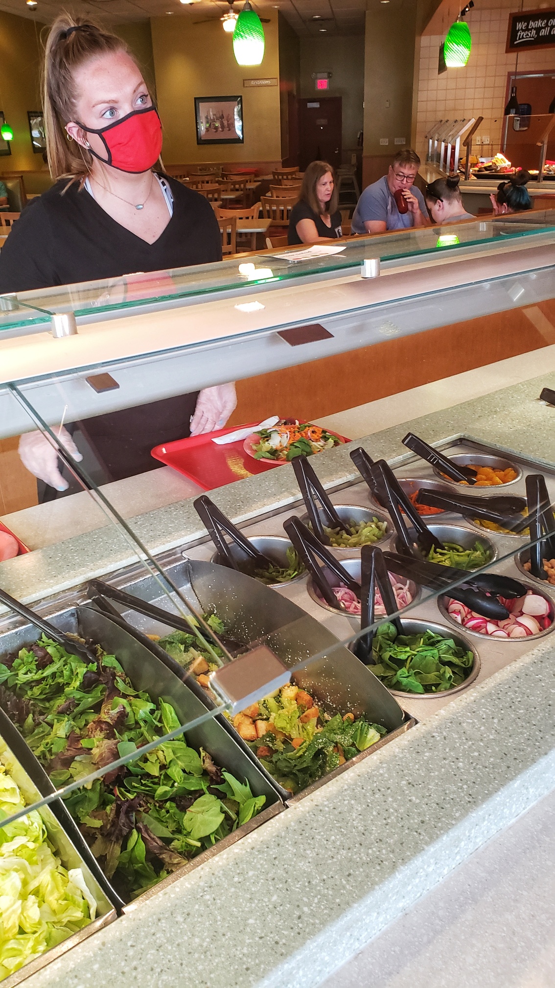 Favorite Soup and Salad Bar Dine-In Service during COVID | thefitfork.com