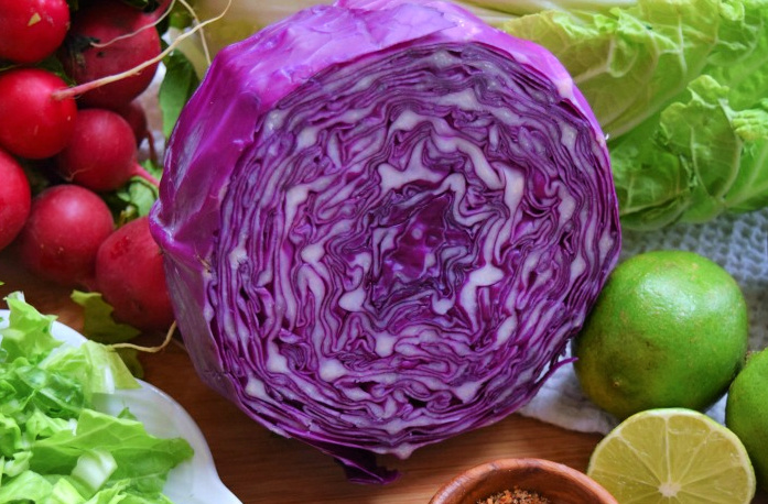 Red (purple) Cabbage is a great source of fiber on a low carb diet