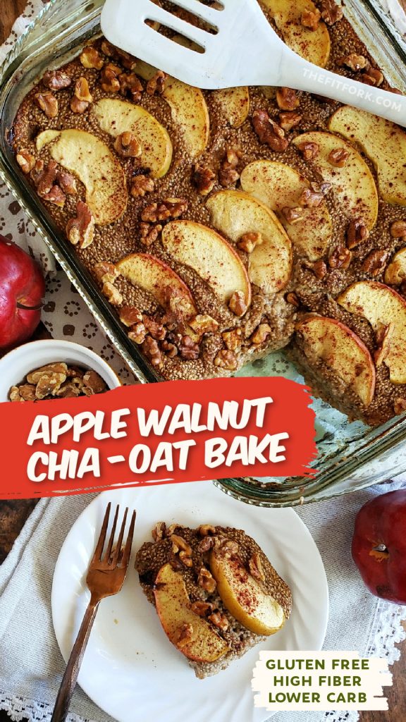 This easy-peasy. low-mess oatmeal bake is also loaded with chia seeds to boost nutrition and add lots of fiber. Collagen or protein powder (optional) boot protein, if desired. Great for big family brunches or for make-ahead, meal prep breakfasts (store leftovers cut in single servings in the freezer). Thaw and reheat as needed. For more clean eating recipes and healthy breakfast ideas, visit thefitfork.com