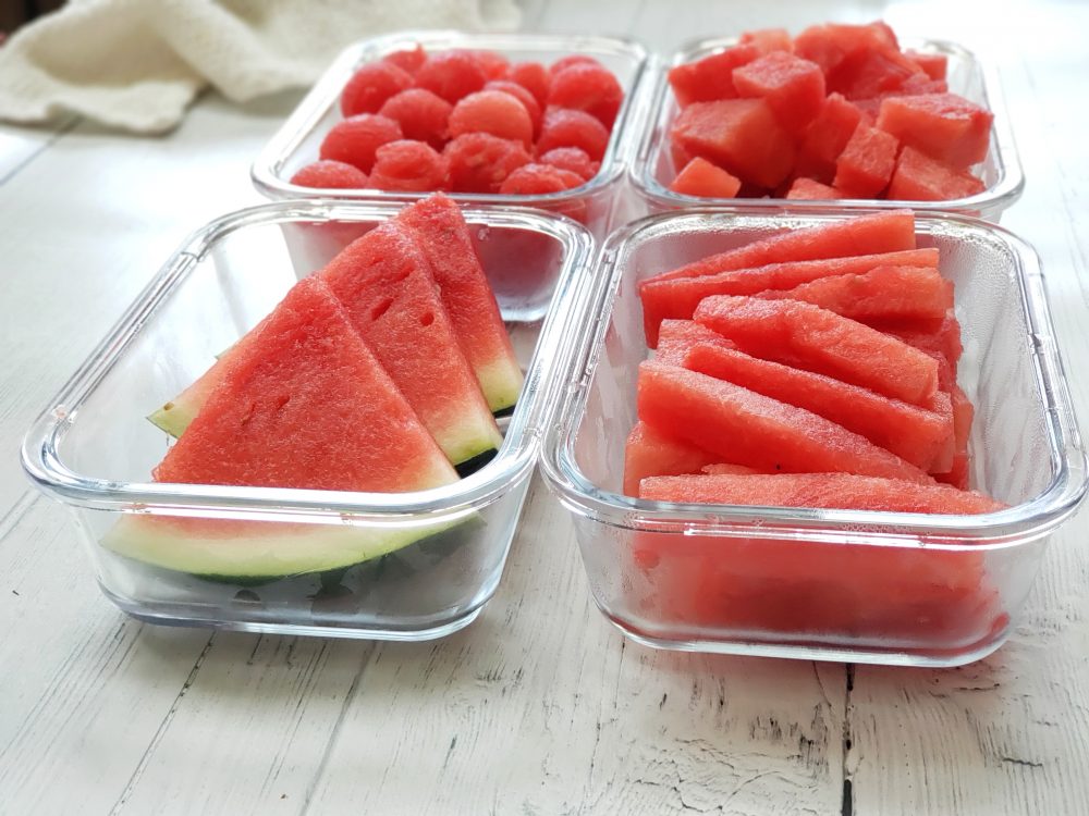 Snack on watermelon, it's low cal and makes you feel full!