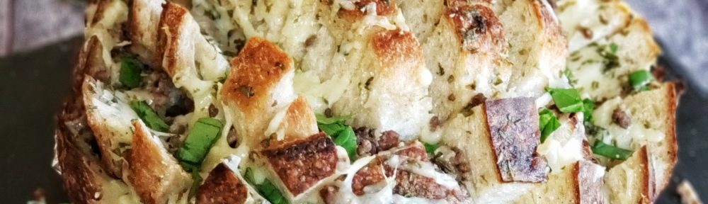 Pull Apart Italian Cheese Beef Sourdough Party Bread makes a popular appetizer for your next party or a creative take on family pizza night!