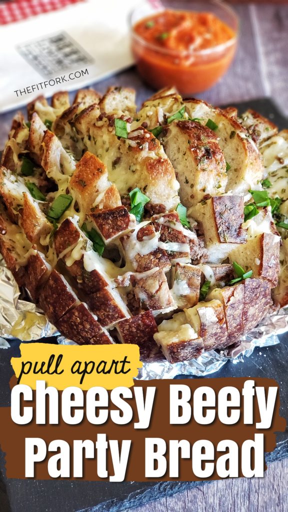 Pull Apart Italian Cheese Beef Sourdough Party Bread makes a popular appetizer for your next party or a creative dinner for family pizza night.