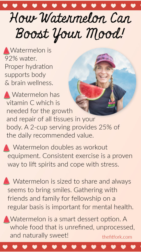 Watermelon is a happy food! Aside from making great memories and tasting sweet, find out how a serving of watermelon can help boost your mood.