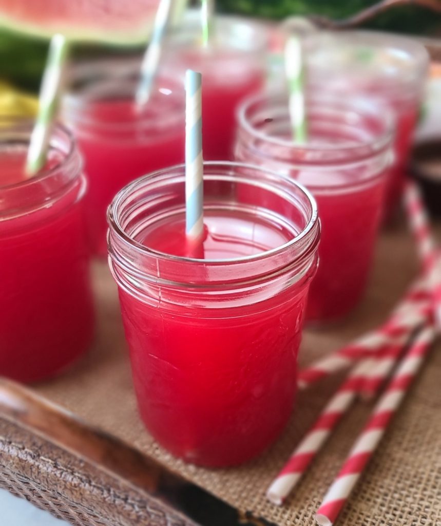 watermelon juice is a hydrating, sweet, natural beverage that is easy and economical to make at home.
