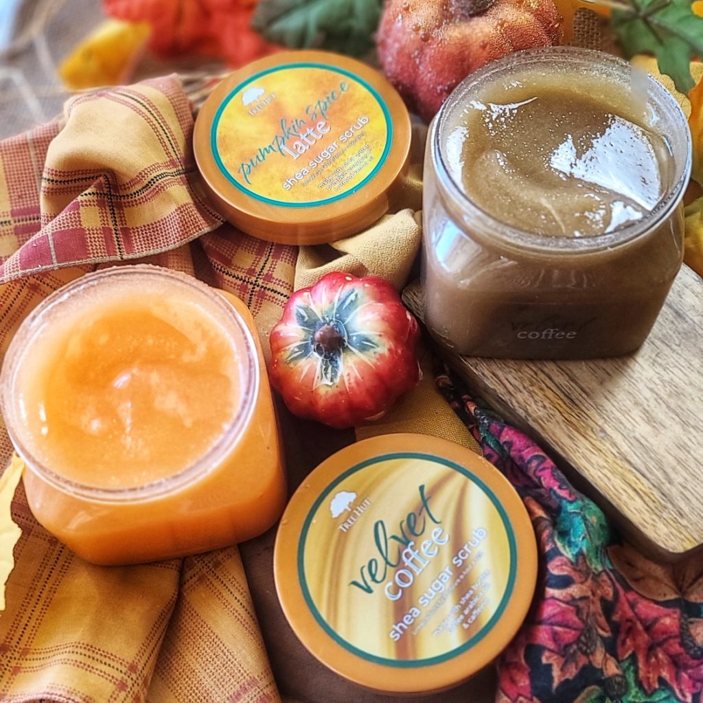 The autumn Tree Hut Shea Sugar Scrub scents are ahhh-mazing and my skin is too!