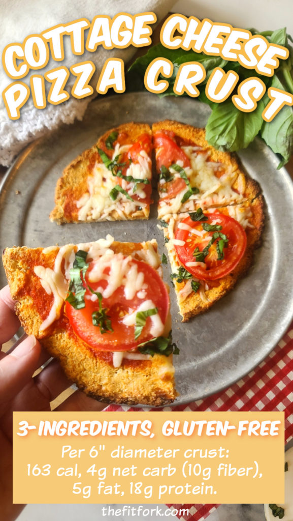 Put your trust in this crust for pizza night! A low-carb, high-protein, gluten-free pizza crust that tastes amazing and holds up to the toppings of your choice. Recipe makes two personal-sized crusts, each with 163 cal, 14g carb (4 net carb), 5g fat and 18g protein.  
