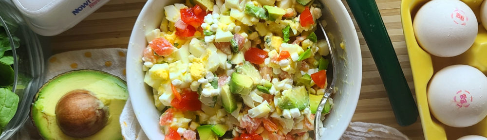 Spice up lunch with these flavorful Southwest Cottage Cheese Egg Salad. Thanks to cottage cheese, it offers more protein with less fat than a traditional recipe. With a zesty lime kick and great nutrition, this quick meal - use in a tortilla wrap, fix up a sandwich, pile on a salad, or stuff into a scooped-out tomato or cucumber.