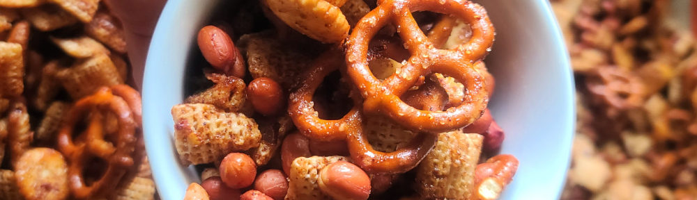 Like Chex Mix, but homemade and super addictive! Whip up a big batch of this salty, spicy-sweet snacking treat with your favorite pretzels, crackers and nuts. Use gluten-free or seeds, if needed! Hot Honey Snack Mix is 0erfect for parties, lunch boxes, movie night, road trip munching – plus, it’s as economical as it is delicious!