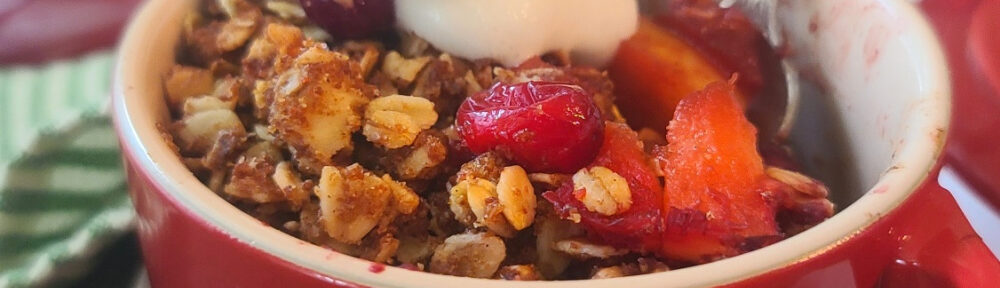 Apple Cranberry Beet Crisps - These festive fruit desserts are a smart way to reduce sugar while reaping beet’s superfood benefits. An oat and walnut topping adds a complimentary texture to the sweet and juicy baked fruit. The hardest thing about this recipe is smelling the yumminess while it bakes!