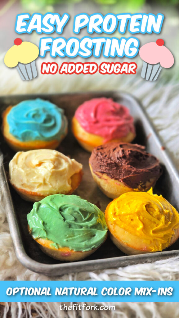 All you need are a couple dairy staples and protein powder to whip up a batch of this thick, creamy, high-protein frosting. It has no added sugar and boasts macros to support your goals without sacrificing taste or texture. Only 75 calories, 2g carbs, and 5g protein per serving.