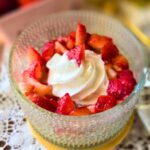 Make this easy 2-minute strawberry shortcake mug cake with cottage cheese in the microwave. High-protein, lower-calorie, and gluten-free dessert -- perfect when cooking for one.