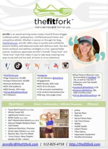 Jennifer Fisher The Fit Fork Media Kit 2026