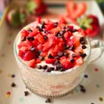 Strawberry Protein Tiramisu is a high-protein, no-bake dessert with 36g protein and no added sugar. This single-serve recipe is easy, macro-friendly, and made with fresh strawberries, yogurt, and cottage cheese.