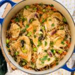 This One-Pot Creamy Ginger Chicken and Rice is an easy, comforting dinner featuring tender chicken, fluffy rice, vegetables, and a creamy ginger sauce. Ready in about one hour with minimal cleanup.