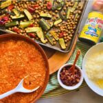 This roasted zucchini and chickpeas recipe features a creamy bourbon tomato sauce made with cottage cheese for a delicious, protein-packed veggie-forward dinner.